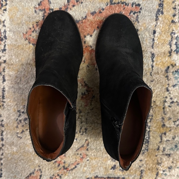 Lucky Brand black suede ankle wedge booties, size 9M. - Picture 3 of 9